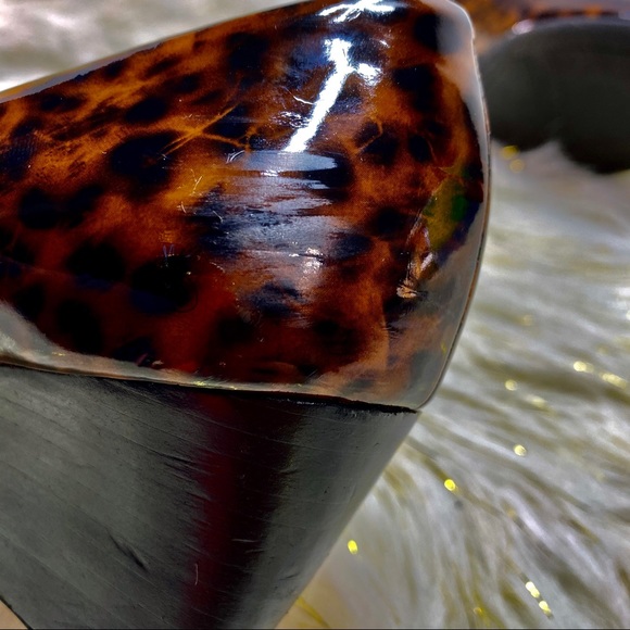 Franco Sarto Leopard Print Peep Toe Wedge - Picture 8 of 8